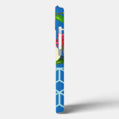 iPhone 13ケース、青い背景黄金色の花。 Case-Mate iPhoneケース (裏面 / 左)