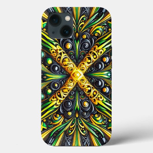 iPhone 13ジャマイカカラーとケースメイト Case-Mate iPhoneケース (裏面)