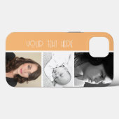 iphone 13写真テンプレートピーチ自分の電話 Case-Mate iPhoneケース (裏面 (横))