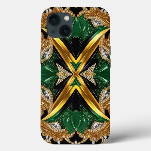 iPhone 13 Case-Mate with Jamaica Colors iPhoneケース (裏面)