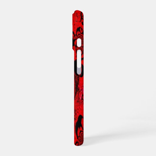 iPhone 13 Mince Case, Brillante - Red Vortex iPhone 16ケース (左側面)