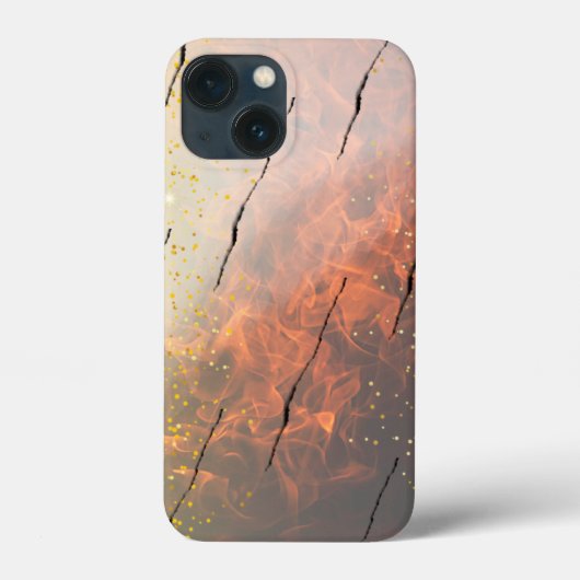 iPhone 13 Miniケースのゴールドファイヤー Case-Mate iPhoneケース (裏面)