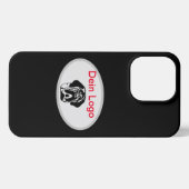 iPhone 13 Pro Hülle Dein Bild Mastiff Bulldog Logo iPhoneケース (裏面横)