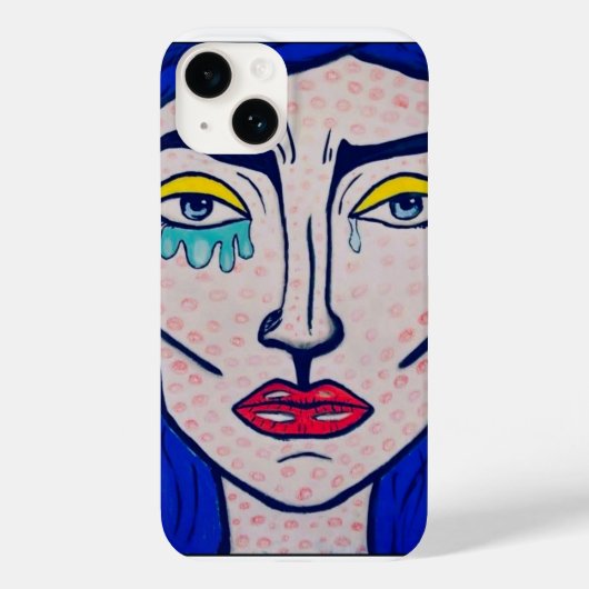 iPhone 14ケースポップ・アートのArt Women絵を描's Case-Mate iPhoneケース (裏面)