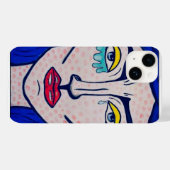 iPhone 14ケースポップ・アートのArt Women絵を描's Case-Mate iPhoneケース (裏面 (横))
