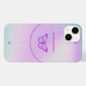 iPhone 14ケース – 反射型バタフライ Case-Mate iPhoneケース (裏面 (横))