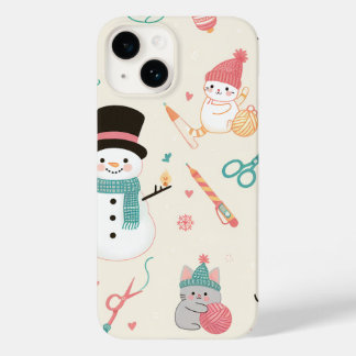iPhone 14ケース – 猫雪だるま Case-Mate iPhone 14ケース