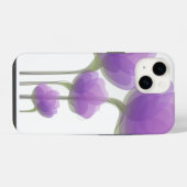 iPhone 14ケース - 紫の花 iPhoneケース (裏面横)