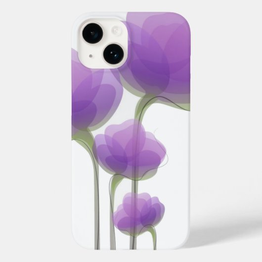 iPhone 14ケース – 紫色の花 Case-Mate iPhoneケース (裏面)