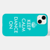 iPhone 14保ケースで落ち着いて踊る | ターコイズ Case-Mate iPhoneケース (裏面 (横))