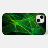 iphone 14抽象芸術ブラックグリーンケースプラス Case-Mate iPhoneケース (裏面 (横))