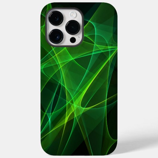 iphone 14抽象芸術ブラックグリーンケースマックスプロ Case-Mate iPhoneケース (裏面)