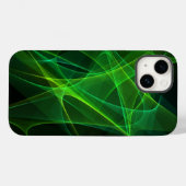 iphone 14抽象芸術黒グリーンケース Case-Mate iPhoneケース (裏面 (横))