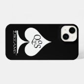 iPhone 14電話ケースクイーンスペードのHotwife QoS iPhoneケース (裏面横)