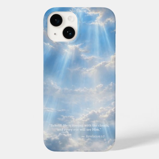 iPhone 14 カバー • 聖句と輝く雲 (裏面)