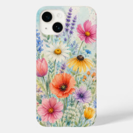 iPhone 14 手帳型ケース 水彩のワイルドフラワー Case-Mate iPhone 14ケース