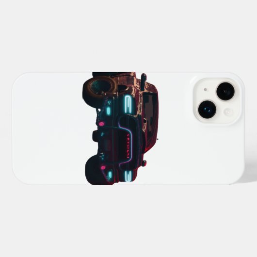 iPhone 14 Hülle Dodge TRX Neon Truck iPhoneケース (裏面横)