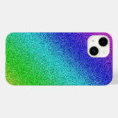 iPhone 14 Hülle Glänzend Regenbogen Glitzer Bunt Case-Mate iPhoneケース (裏面 (横))