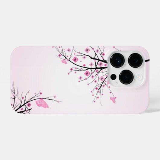 iPhone 14 Proケースとさくらんぼの花 iPhoneケース (裏面横)