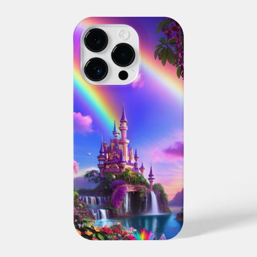 iPhone 14 Pro case with magical landscape iPhoneケース (裏面)