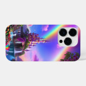 iPhone 14 Pro case with magical landscape iPhoneケース (裏面横)