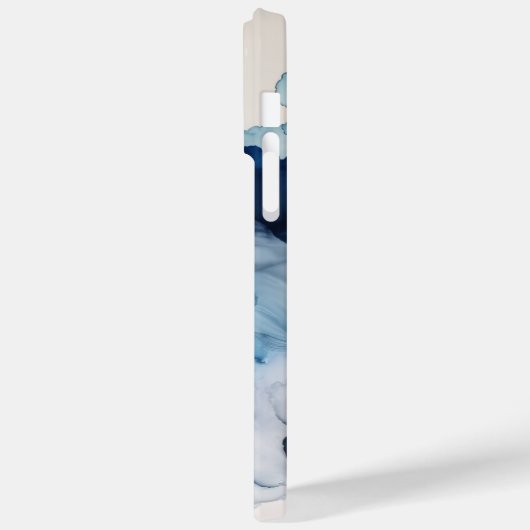 iPhone 14 Pro Maxケース(青と白のアルコールインク付き) Case-Mate iPhoneケース (裏面 / 左)