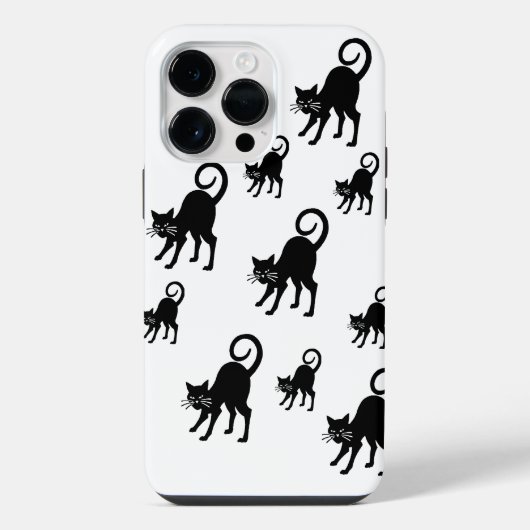 IPhone 14 Pro Max – ブラックキャットケース iPhoneケース (裏面)