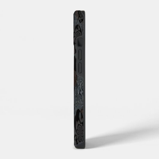 iPhone 14 Tough Case, Brillante - Dark Spiral iPhoneケース (左側面)