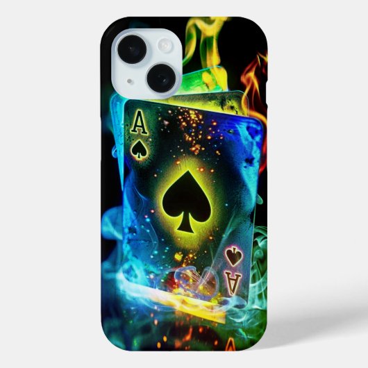 iPhone 15の遊カードACEのスペードケース Case-Mate iPhoneケース (裏面)