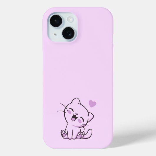 iPhone 15ケースこんにちは子猫テーマ Case-Mate iPhoneケース (裏面)