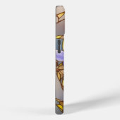 iPhone 15ケースステンドグラス紫色の花 Case-Mate iPhoneケース (裏面 / 右)