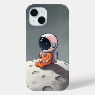 iPhone 15ケース – 月に座っている宇宙飛行士