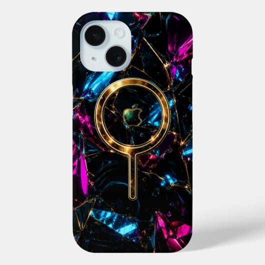 iPhone 15ケース: 未来感溢れるネオンクリスタルMagSafe対応 Case-Mate iPhoneケース (裏面)
