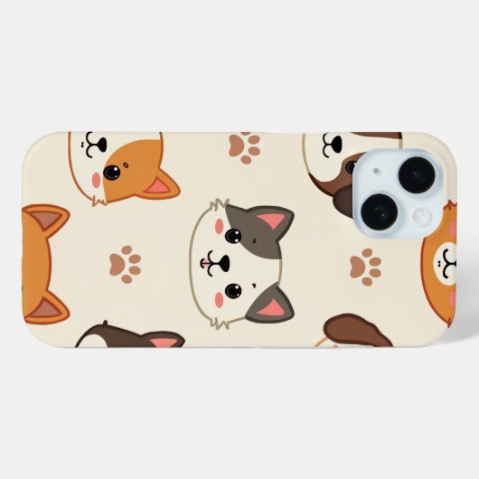 iPhone 15ケース/猫と犬 Case-Mate iPhoneケース (裏面 (横))