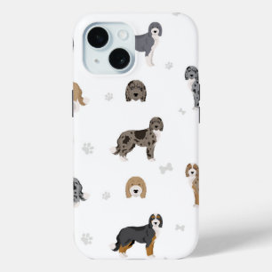 iPhone 15重いデューティケース犬オーストラリアのドードル 15ケース