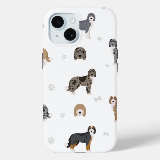 iPhone 15重いデューティケース犬オーストラリアのドードル Case-Mate iPhoneケース (裏面)