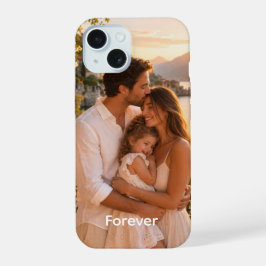 iPhone 15 カスタムケース 永遠の家族写真ギフト 15ケース