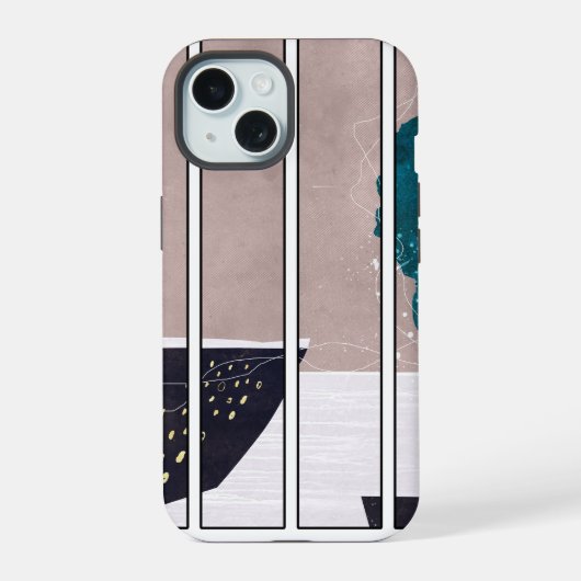 iPhone 15 抽象的なケースデザイン 15ケース (裏面)