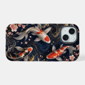 iPhone 15 用 高級和風鯉魚手機殻 15ケース (裏面横)