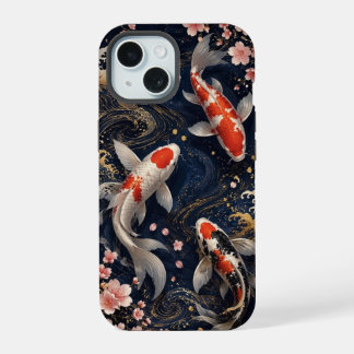 iPhone 15 用 高級和風鯉魚手機殻 15ケース