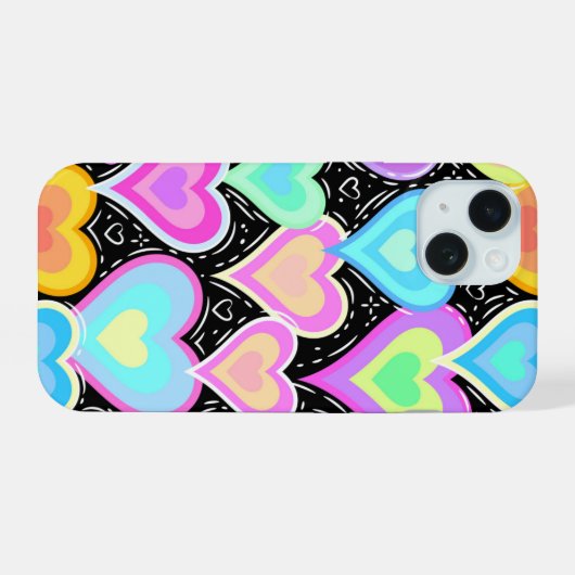 iPhone 15 Cases "Hearts" iPhone 15ケース (裏面横)