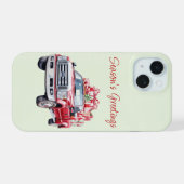 iPhone 15 ChristmasModern Red Truckケース iPhone 15ケース (裏面横)