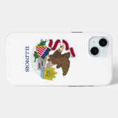 iPhone 15 Plusケースメイト、イリノイ州旗 Case-Mate iPhoneケース (裏面 (横))