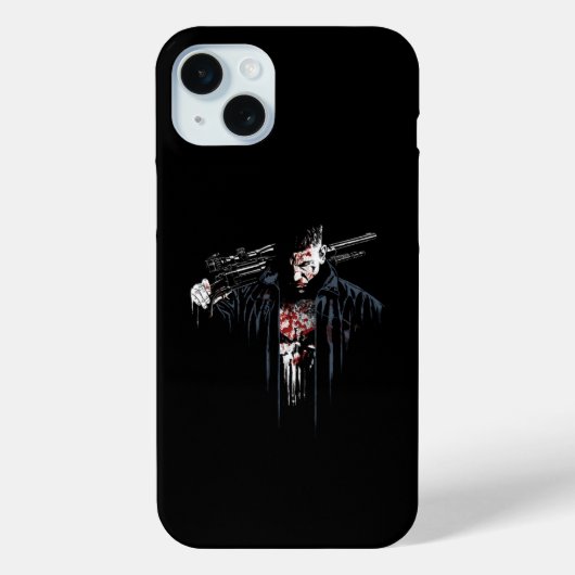 iPhone 15 Plusケース(打撃を与える男と銃) Case-Mate iPhoneケース (裏面)