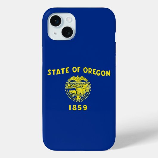iPhone 15 Plus Case-Mate オレゴン州の旗 iPhoneケース (裏面)