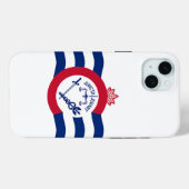 iPhone 15 Plus Case-Mate シンシナティ フラグ iPhoneケース (裏面 (横))