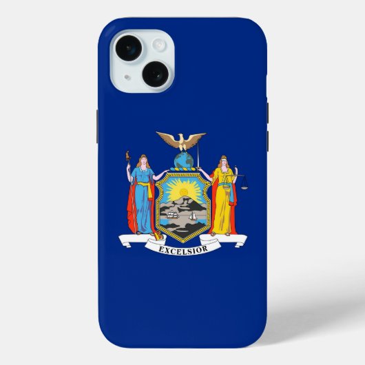 iPhone 15 Plus Case-Mate ニューヨーク州の旗 iPhoneケース (裏面)