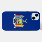 iPhone 15 Plus Case-Mate ニューヨーク州の旗 iPhoneケース (裏面 (横))