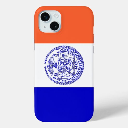 iPhone 15 Plus Case-Mate ニューヨーク市旗 iPhoneケース (裏面)