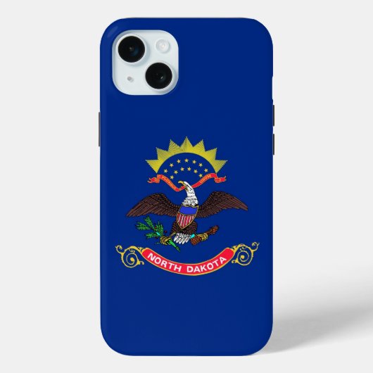 iPhone 15 Plus Case-Mate ノースダコタ州の旗 iPhoneケース (裏面)